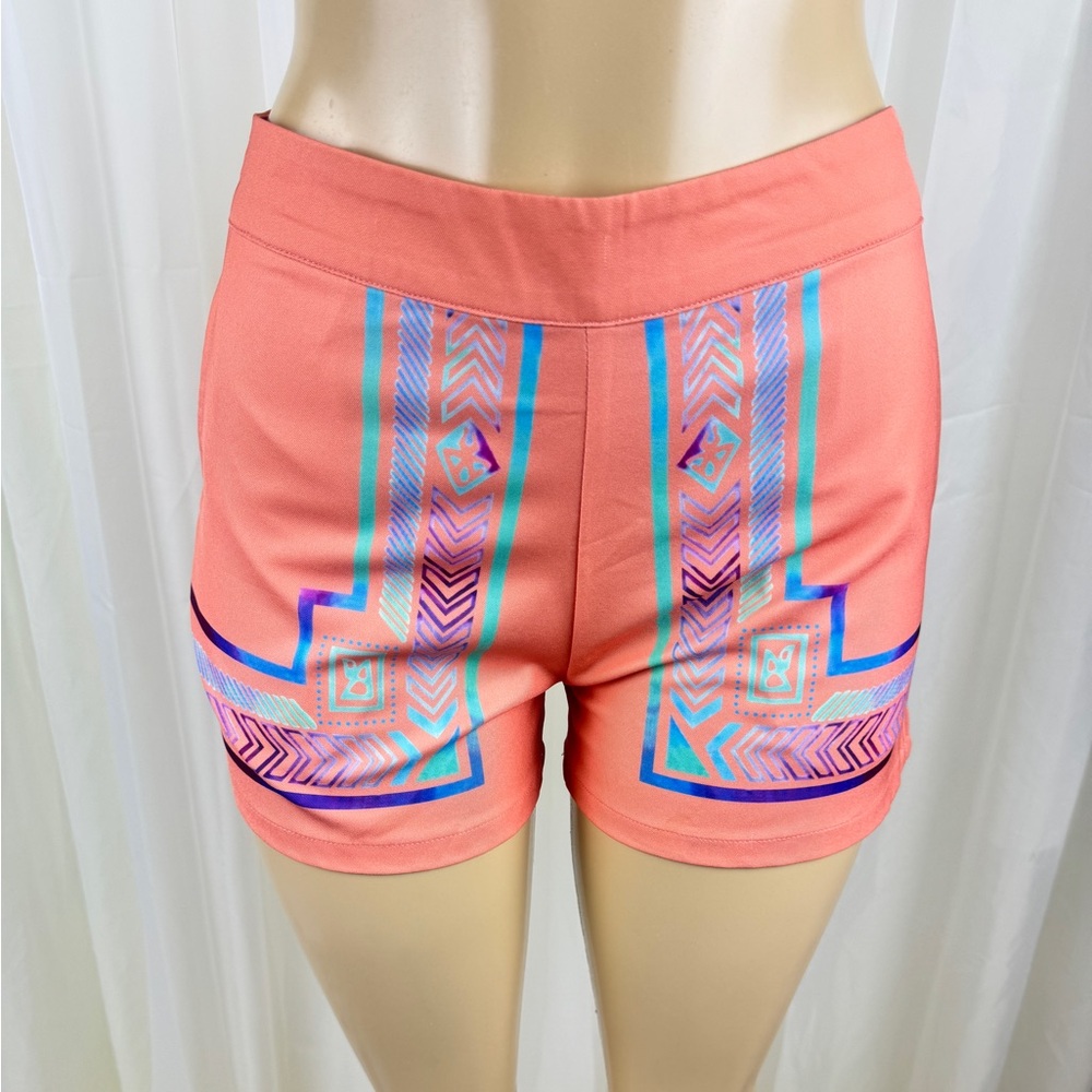 NWOT Dani Collection Geometric Print Shorts Size Large